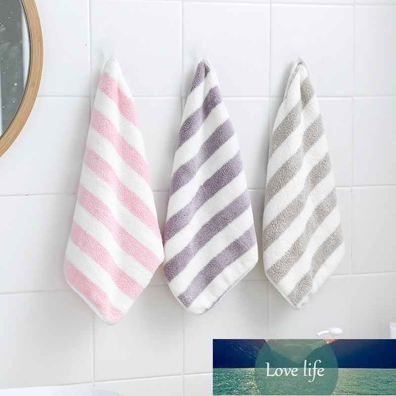 Soft Hand Towel stripe Face Microfiber Fabric Baby Hanging Bathing For Bathroom Kitchen Quick Dry, Black 
Soft Hand Towel stripe Face Microfiber Fabric Baby Hanging Bathing For Bathroom Kitchen Quick Dry, Black
