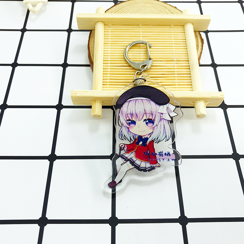Classroom of The Elite Woman Keychain Cartoon Figure Acrylic Key Ring Anime Kiyotaka Ayanokouji Key Chains Man Jewellery Brelok