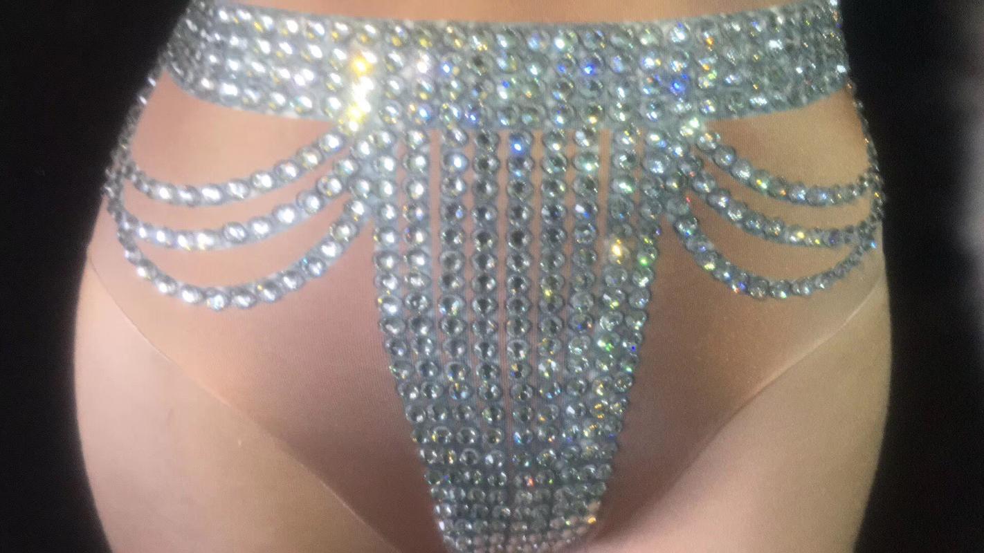 Summer Women New Sexy Striptease Dance Sparkly Crystals Bodysuit Stage Wear Celebrate Female Singer One Piece Costume Outfit