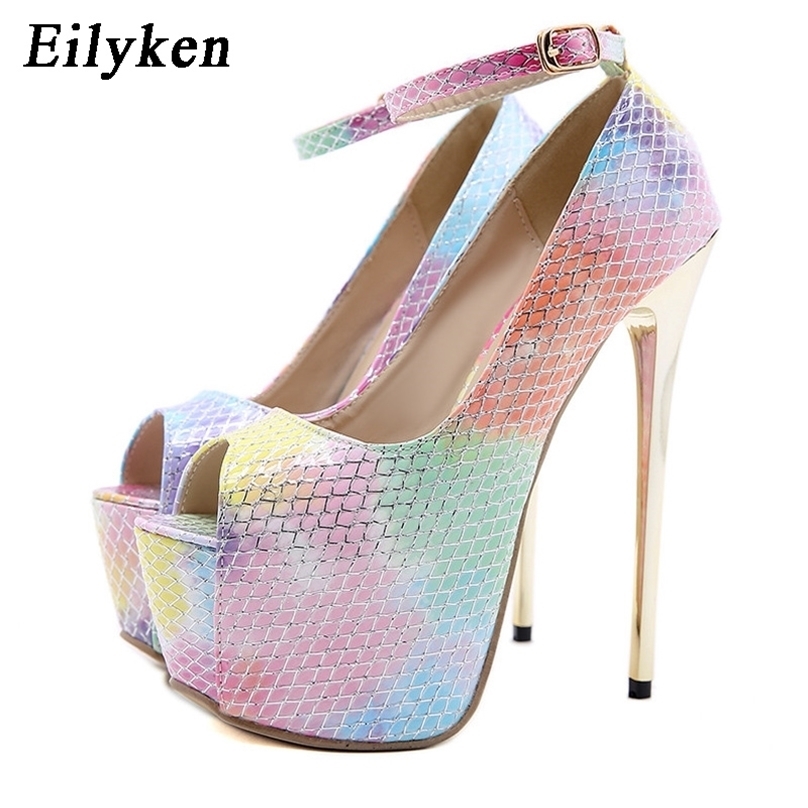 Eilyken Patent Leather Women Pumps High Heels Fashion Rainbow Color Peep Toe Ankle Buckle Strap Sandals Platform Wedding Shoes 211029
Eilyken Patent Leather Women Pumps High Heels Fashion Rainbow Color Peep Toe Ankle Buckle Strap Sandals Platform Wedding Shoes 211029