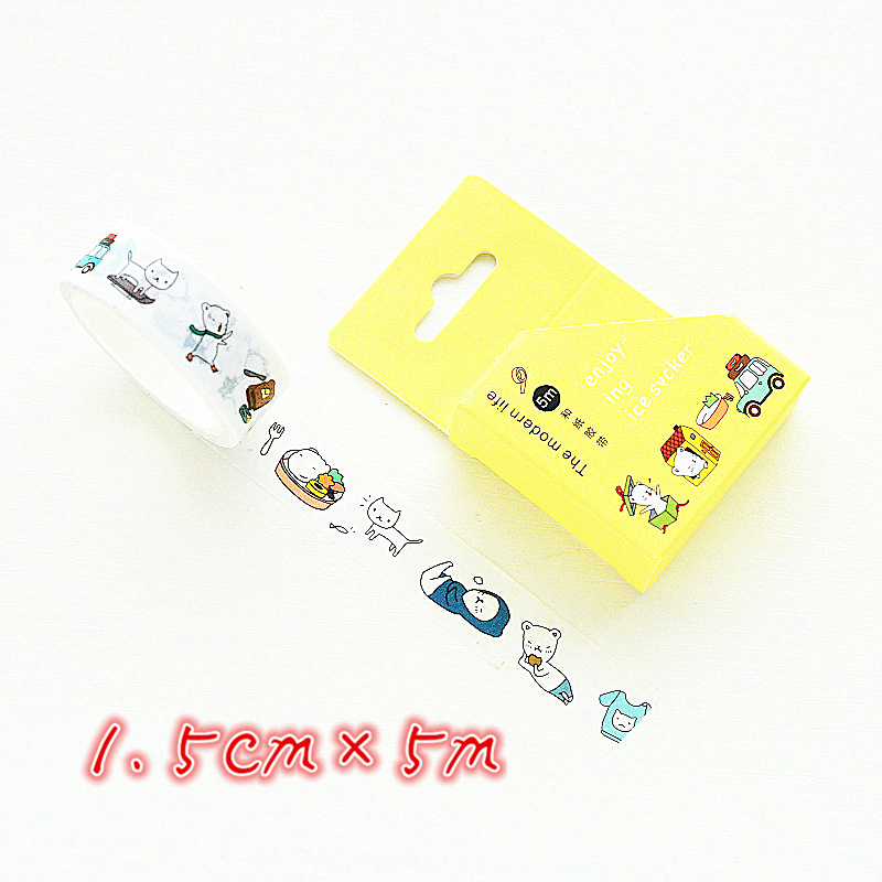 3Pieces/Lot 1pcs Bear Kapoor 15mm X 5m Lotkawaii Flower Food Animals Decorative Washi Tape DIY Scrapbooking Masking School Office Suppl 2016
3Pieces/Lot 1pcs Bear Kapoor 15mm X 5m Lotkawaii Flower Food Animals Decorative Washi Tape DIY Scrapbooking Masking School Office Suppl 2016