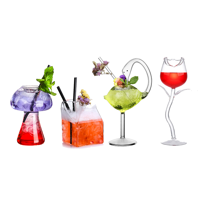 Creative Cocktail Glass - Mushroom/Swan/Rose/Octopus/Bird Design Cocktail Glass Novelty Drink Cup for KTV Bar Night Party
Creative Cocktail Glass - Mushroom/Swan/Rose/Octopus/Bird Design Cocktail Glass Novelty Drink Cup for KTV Bar Night Party