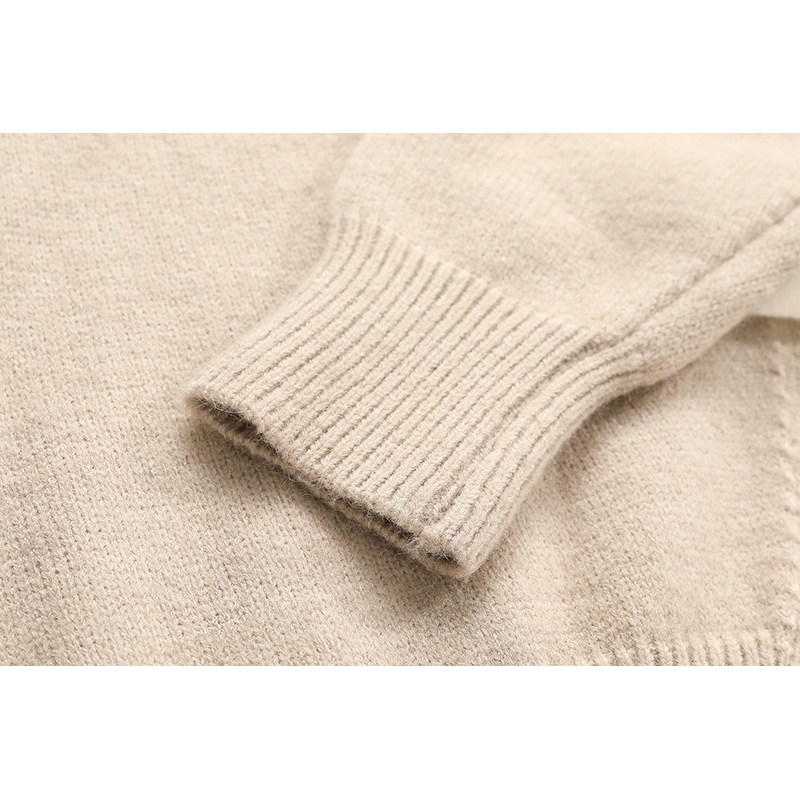 Apricot Bow Big Size Knitting Sweater Loose Round Neck Long Sleeve Women Pullovers New Fashion Autumn Winter 1DA814 210218