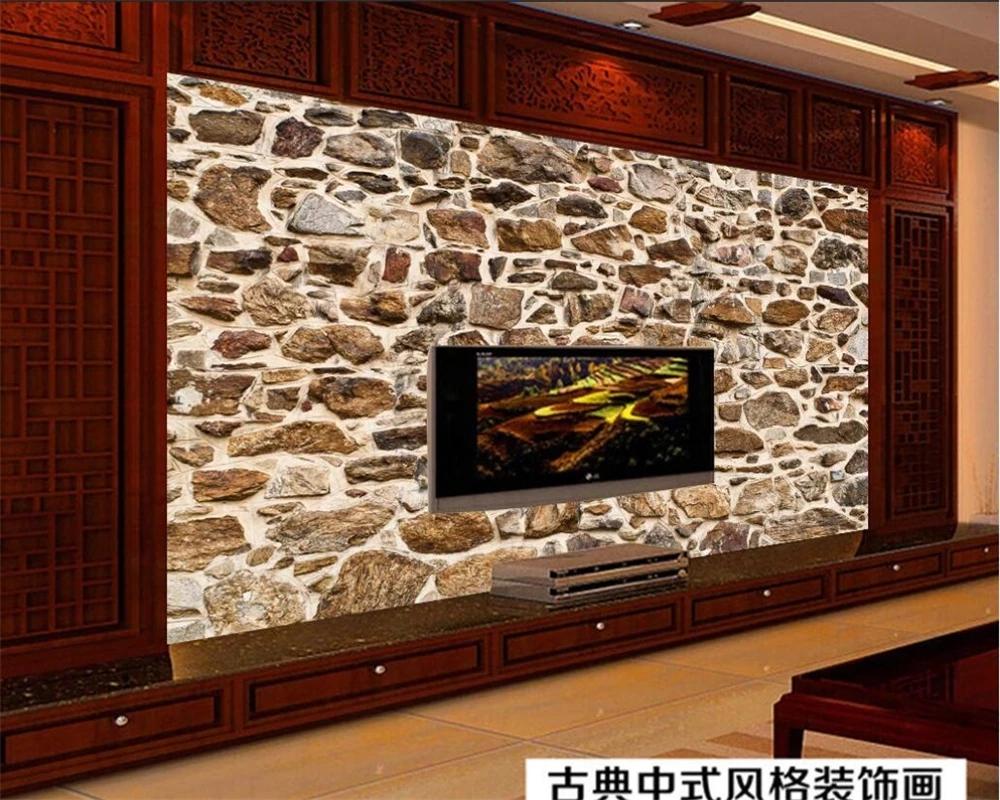 Self-Adhesive wallpaper for walls Vintage retro papel de parede 3d embossed stone texture TV background wall paper papier peint
