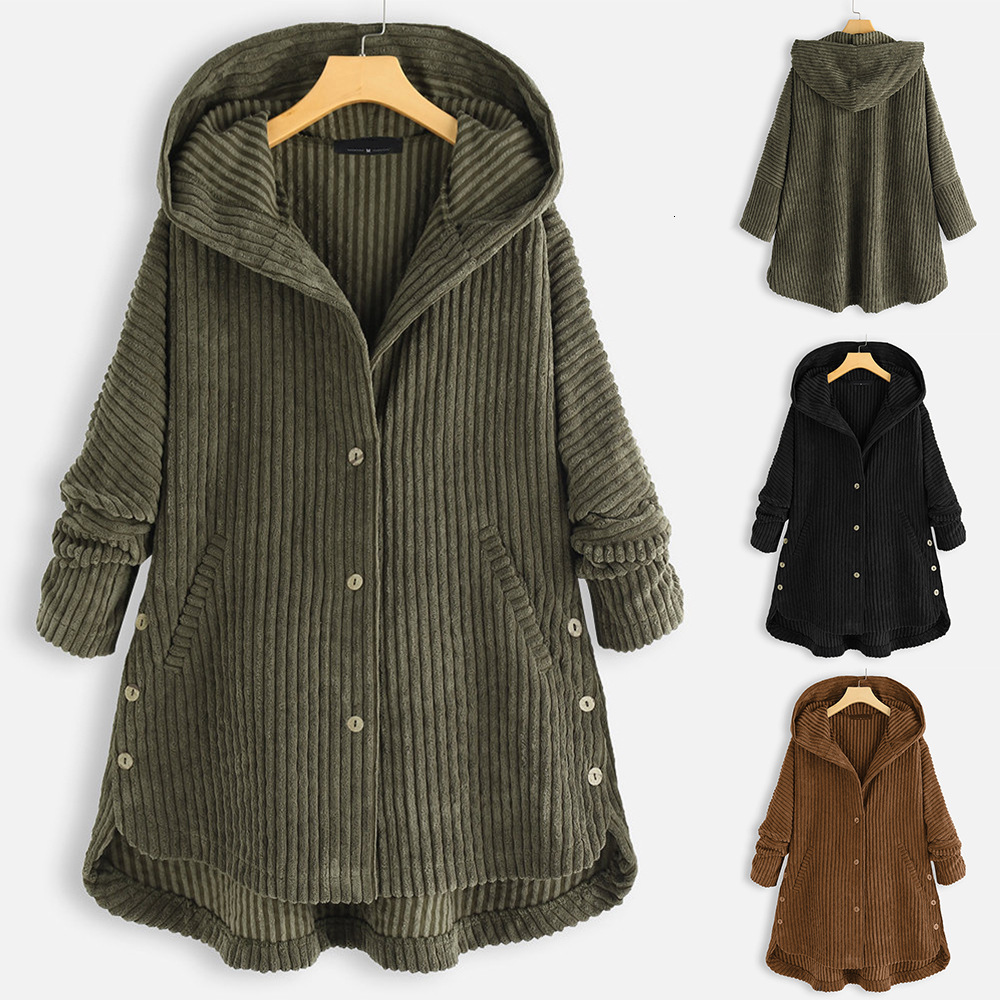 2021 Autumn Winter Style Temperament Women's Long-sleeved Cotton Corduroy Hooded Comfortable Cotton-padded Coat 3q39, Black
2021 Autumn Winter Style Temperament Women's Long-sleeved Cotton Corduroy Hooded Comfortable Cotton-padded Coat 3q39, Black