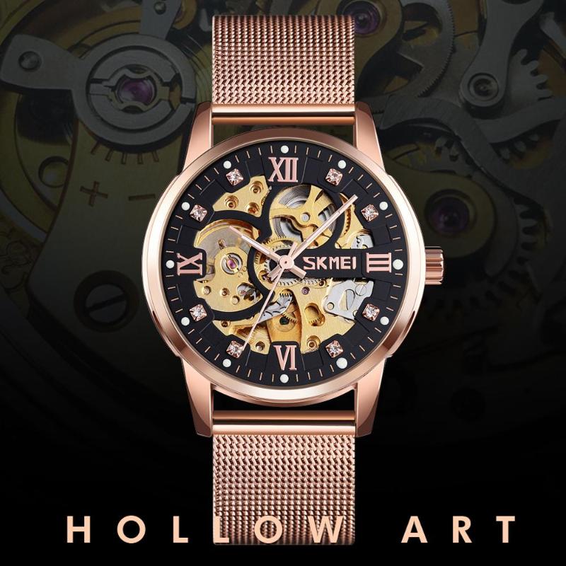Wristwatches SKMEI Luxury Automatic Mechanical Men's Watches High Hardness Glass Stainless Steel Hollow Art Mesh Wristwatch Montre Homme 919, Silver
Wristwatches SKMEI Luxury Automatic Mechanical Men's Watches High Hardness Glass Stainless Steel Hollow Art Mesh Wristwatch Montre Homme 919, Silver