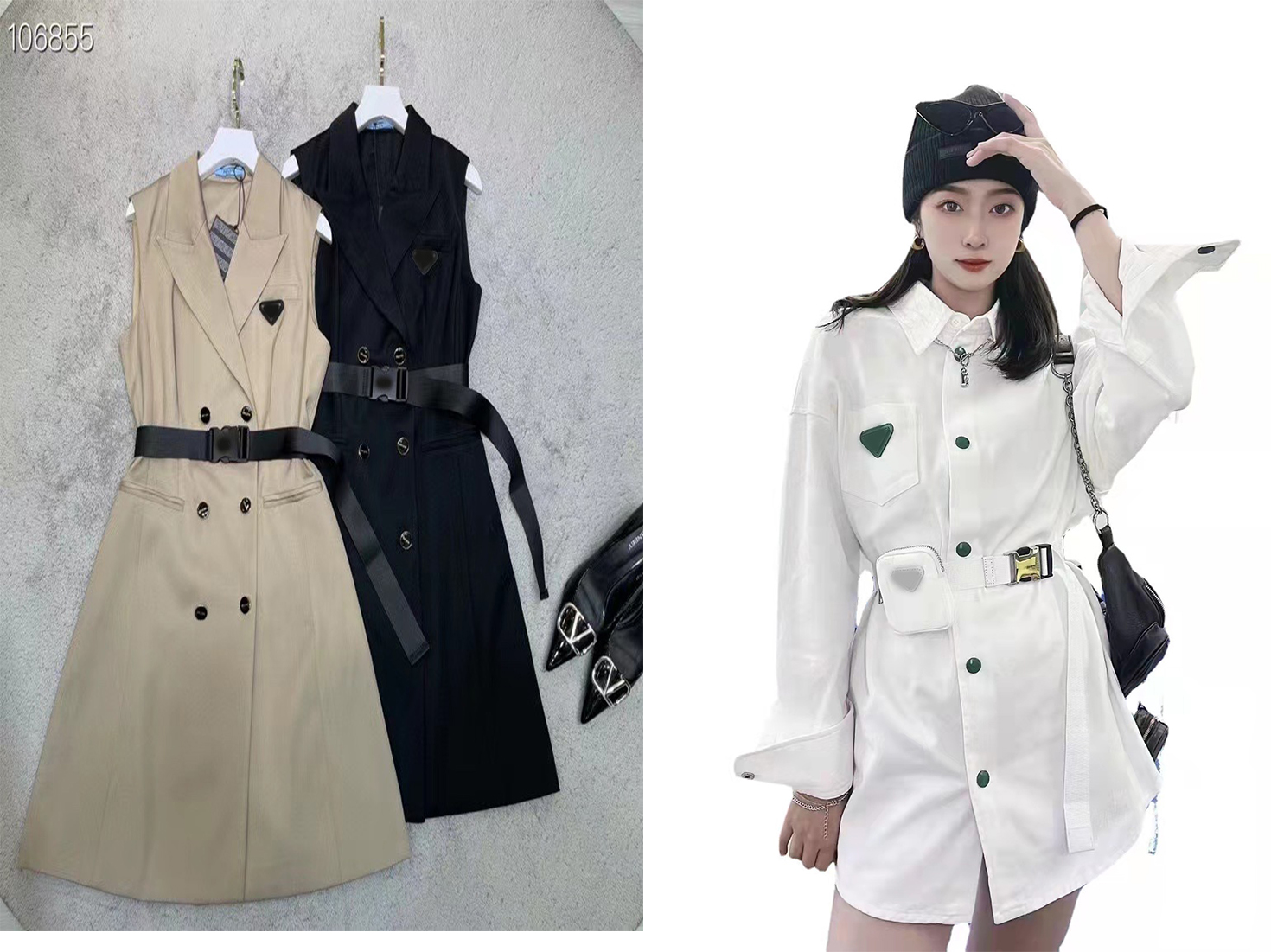 Luxury P Home Women's Plus Size Outerwear Green Triangle Logo Solid Color Trench Coat S M L, Supplement (not shipped separately)
Luxury P Home Women's Plus Size Outerwear Green Triangle Logo Solid Color Trench Coat S M L, Supplement (not shipped separately)