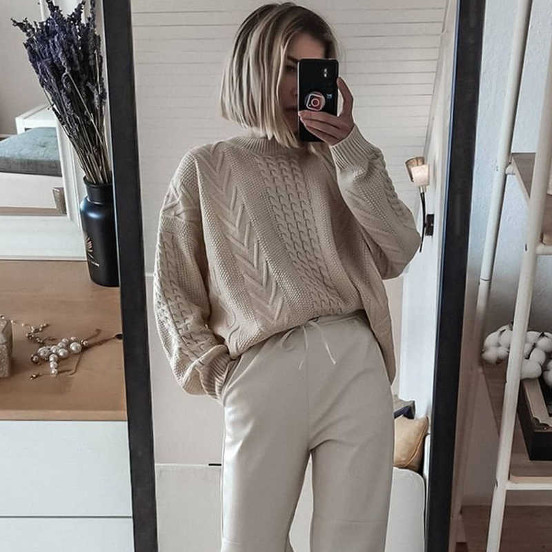 Colorfaith Winter Spring Women Sweaters Pullovers Minimalist Knitting Elegant Casual Loose Ladies Vintage Tops SW1161 210918
