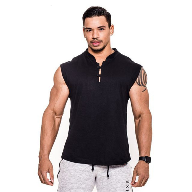 2021 New Men's Gyms Sports Fitness Cotton Leisure Sleeveless Singlet Casual Top Vest Tank Bodybuilding Men Clothes 4ij8, Black3
2021 New Men's Gyms Sports Fitness Cotton Leisure Sleeveless Singlet Casual Top Vest Tank Bodybuilding Men Clothes 4ij8, Black3