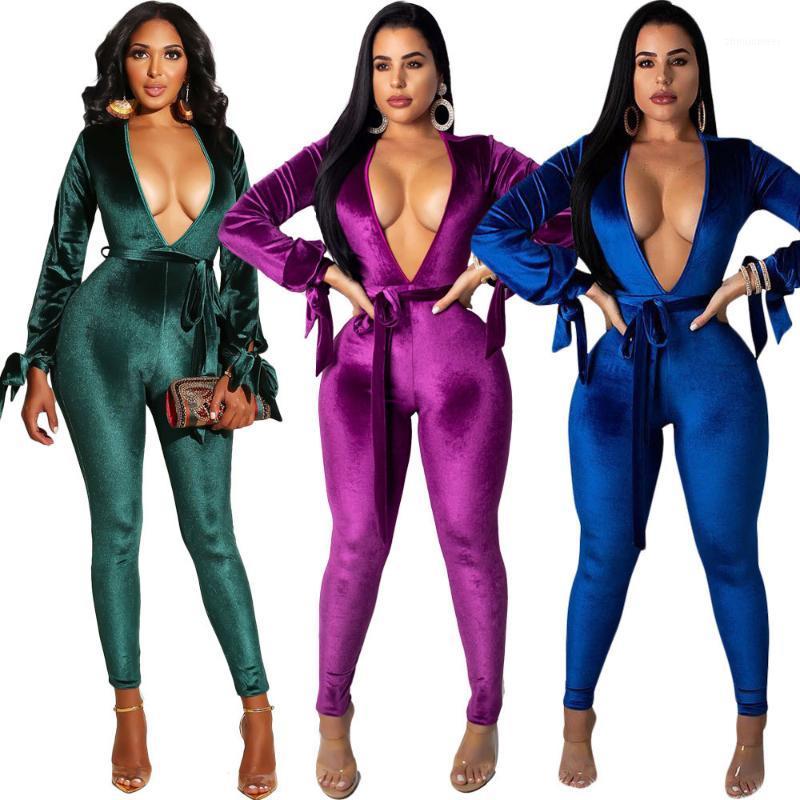 Women' Jumpsuits & Rompers SexeMara Fashion Ladies Sexy V Neck High Waist Tight Skinny Long Sleeve Velvet Bodysuit Jumpsuit Romper, As pic
Women' Jumpsuits & Rompers SexeMara Fashion Ladies Sexy V Neck High Waist Tight Skinny Long Sleeve Velvet Bodysuit Jumpsuit Romper, As pic