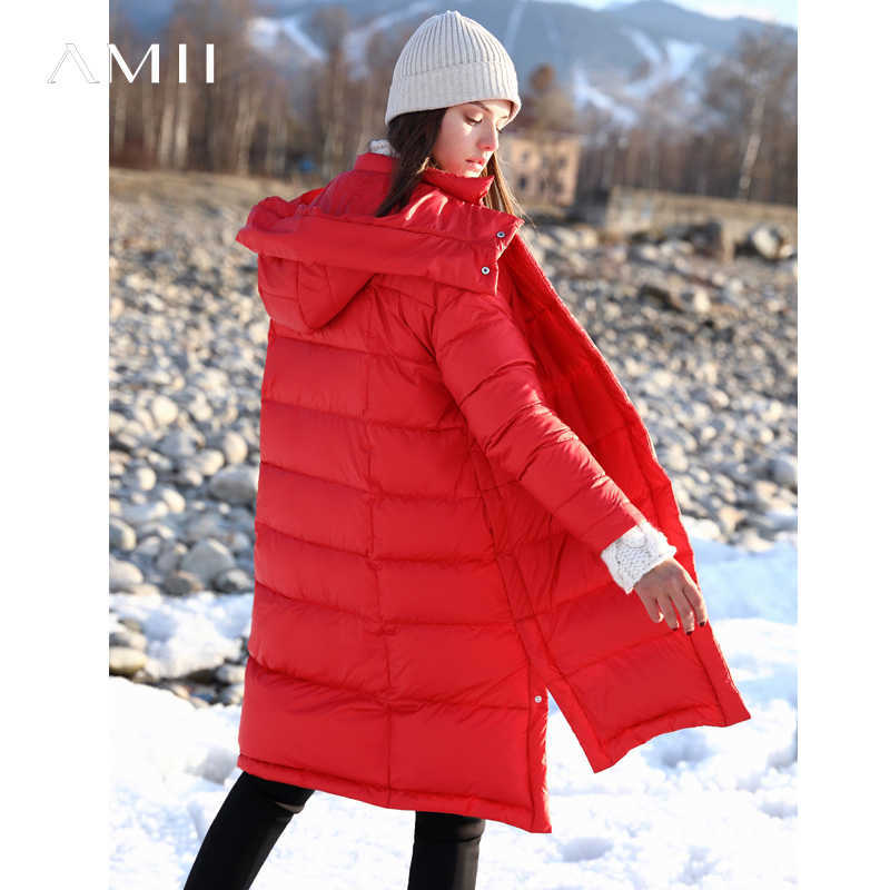 Printed Down Jacket Winter Casual Thick Asymmetrical Pockets Side Slit Hooded Coat Parkas 11890004 210527