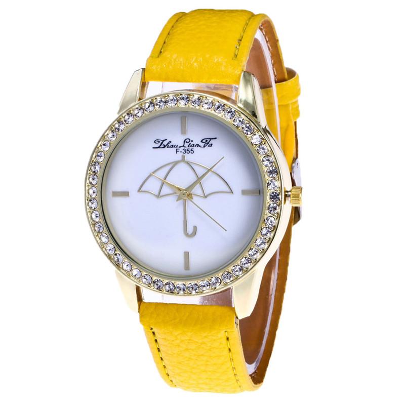 Wristwatches Simple Fashion Rhinestone Watches Women Leather Creative Round Quartz Watch Diamond Umbrella Dial Ladies Drop *A, Black
Wristwatches Simple Fashion Rhinestone Watches Women Leather Creative Round Quartz Watch Diamond Umbrella Dial Ladies Drop *A, Black
