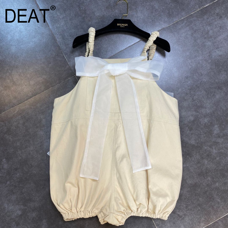 summer fashion women clothes straps bow backless oraganza short jumpsuit female clothing WS02212L 210525, Creamy-white
summer fashion women clothes straps bow backless oraganza short jumpsuit female clothing WS02212L 210525, Creamy-white