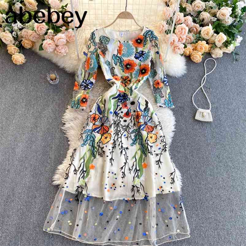 High Quality Mesh Embroidery Dress Women Korean Fashion Chic Party Dresses Spring Design Streetwear A-line Midi Dress 210715, Apricot
High Quality Mesh Embroidery Dress Women Korean Fashion Chic Party Dresses Spring Design Streetwear A-line Midi Dress 210715, Apricot