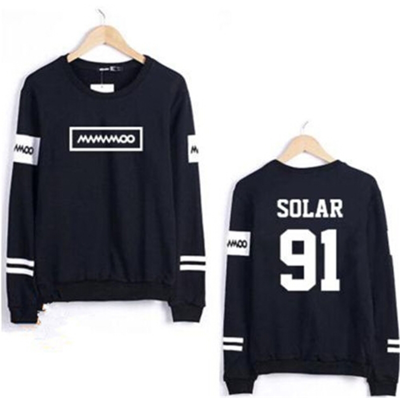 Kpop mamamoo solar moonbyul member name printing o neck thin sweatshirt for spring fashion pullover hoodies for fans 201204