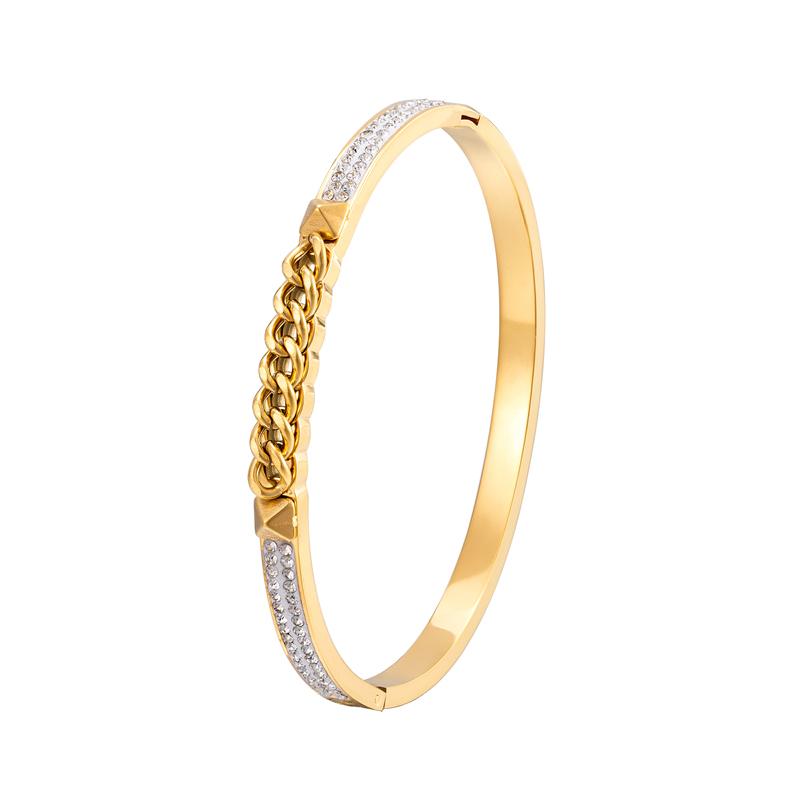 Bangle Selling NEN Fashion Chain Crystal Bracelet Women's Love Gift Stainless Steel Jewelry Wholesale
Bangle Selling NEN Fashion Chain Crystal Bracelet Women's Love Gift Stainless Steel Jewelry Wholesale