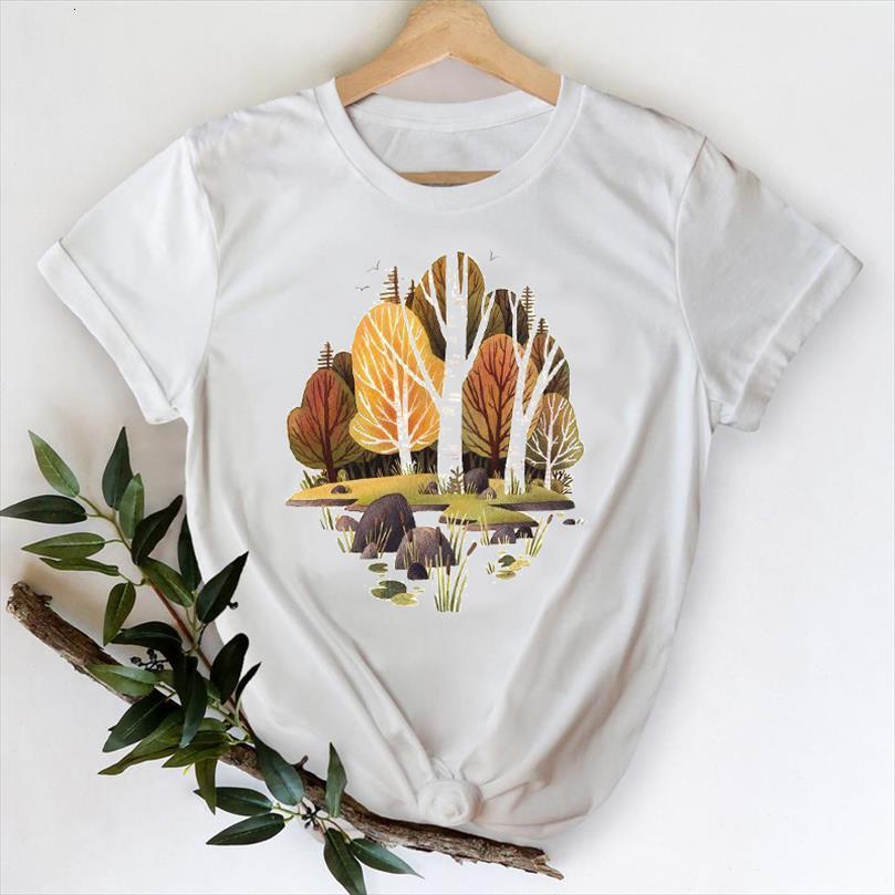 and women spring cartoon style mens t shirts cute womens tree forest fashion clothing 90s lady print graphic tee, White;black
and women spring cartoon style mens t shirts cute womens tree forest fashion clothing 90s lady print graphic tee, White;black