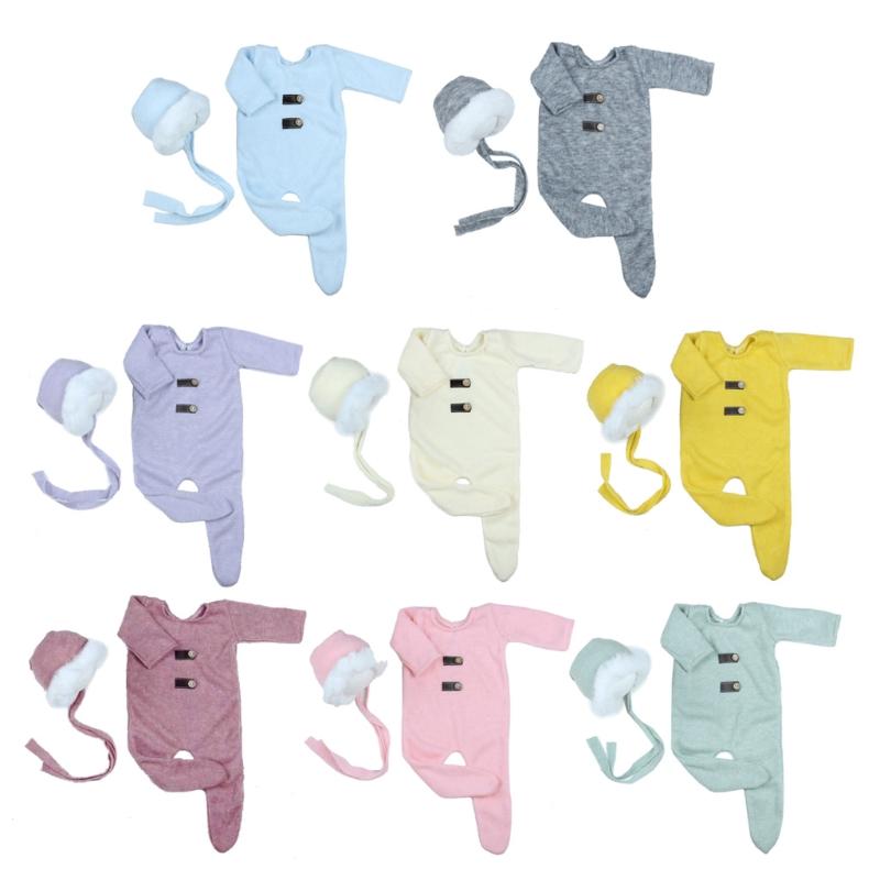 Clothing Sets Born Infant Baby Girls Boys Solid Colors Knitted Pography Prop Footed Romper Button Overalls Hat 2pcs Set, White
Clothing Sets Born Infant Baby Girls Boys Solid Colors Knitted Pography Prop Footed Romper Button Overalls Hat 2pcs Set, White