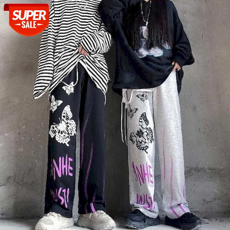 New casual pants women loose bf straight wide-leg pants autumn high street dark black butterfly printed casual wild loose #bv5T, Black;white
New casual pants women loose bf straight wide-leg pants autumn high street dark black butterfly printed casual wild loose #bv5T, Black;white