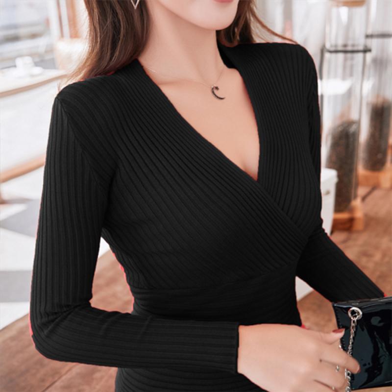 New Arrival Sexy Deep V Neck Sweater Women's Pullover Low Cut Knitted Jumper Woman Puff Femme Well Elastic Cotton Tops Plus Size, Yellow
New Arrival Sexy Deep V Neck Sweater Women's Pullover Low Cut Knitted Jumper Woman Puff Femme Well Elastic Cotton Tops Plus Size, Yellow