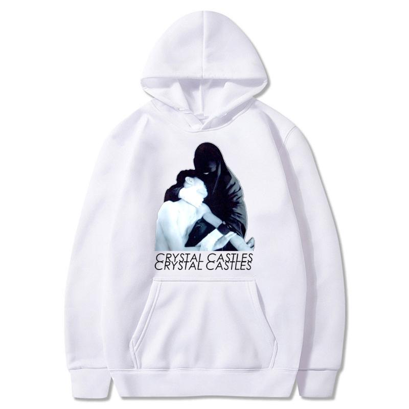 Men's Hoodies & Sweatshirts Crystal Castles Printed Hip Hop Long Sleeve Pullover Loose Casual Streetwear For Men And Women Hoodie