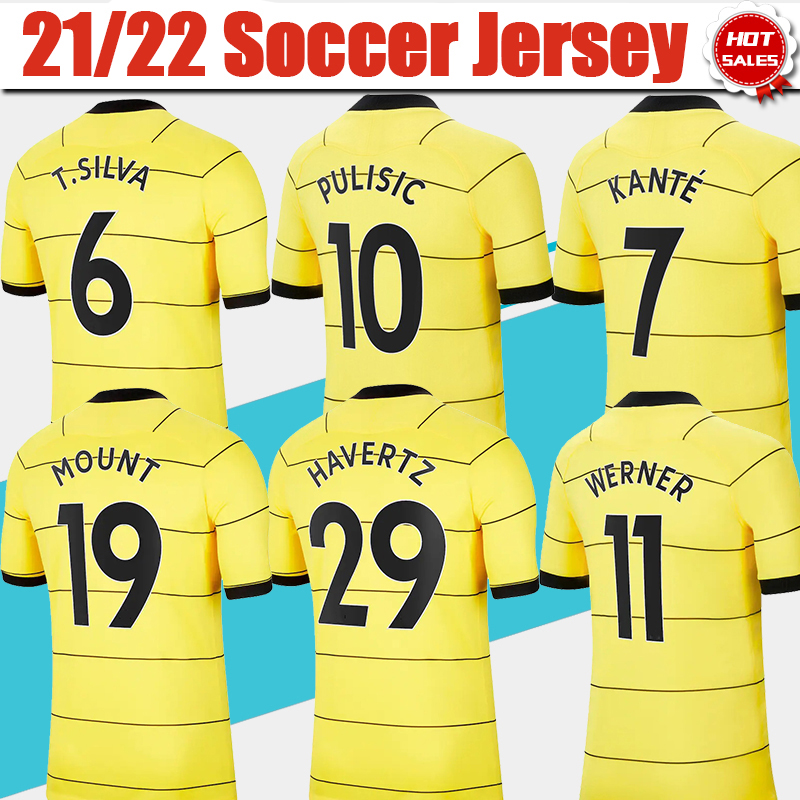 10 PULISIC #7 KANTE Away Yellow Soccer Jerseys 2021/2022 Short Sleeve #11 WERNER #19 MOUNT Soccer Shirts 21/22 Customized #29 HAVERTZ Football Uniforms On Sale
10 PULISIC #7 KANTE Away Yellow Soccer Jerseys 2021/2022 Short Sleeve #11 WERNER #19 MOUNT Soccer Shirts 21/22 Customized #29 HAVERTZ Football Uniforms On Sale