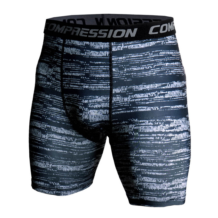 Skinny Men's Sports Gym Compression Wear Under Base Layer Shorts Pants Athletic Tights Fitness Bodybuilding Breathable Bottom C0222