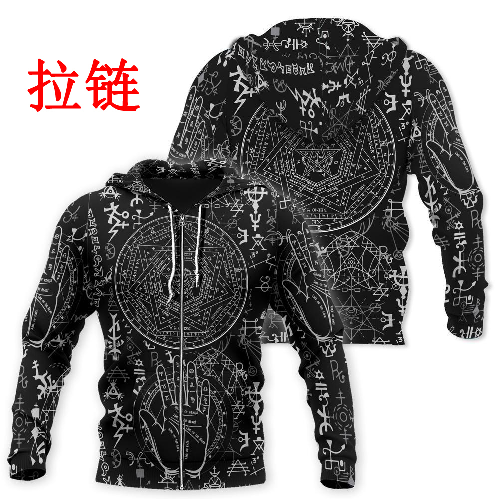 Drop Fashion Mens hoodies Occult Satan 3D Printed Hoodie Harajuku Streetwear Unisex Casual Jacket Tracksuit DW0141 201128