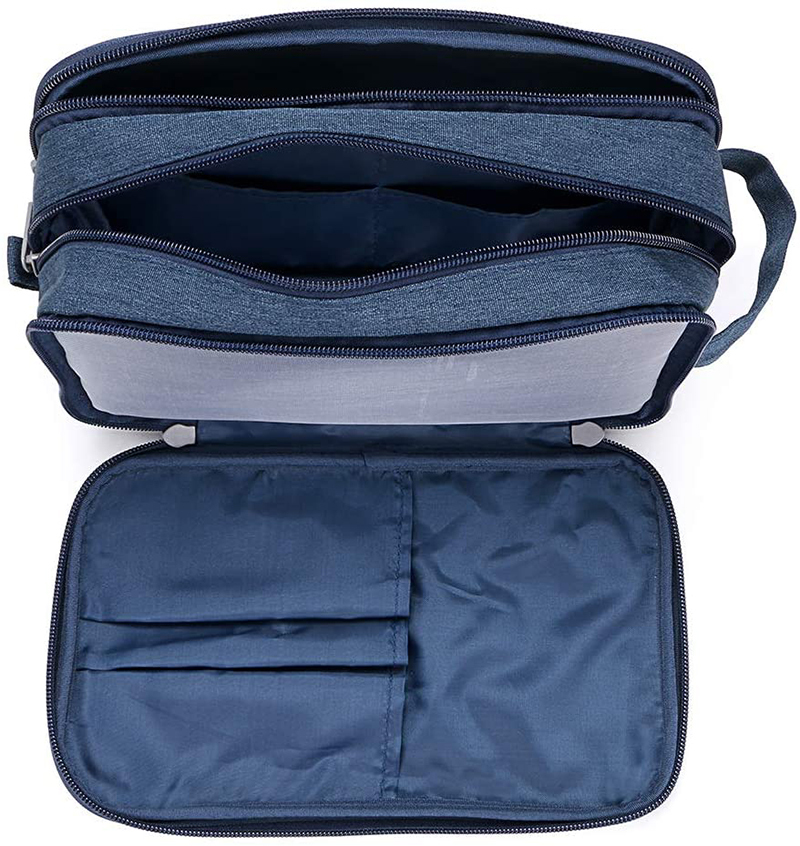 Women Large Daily Toiletry Bag Men Waterproof Business Travel Kit Case for Makeup,Cosmetic,Shaving with Separate Compartments 220310