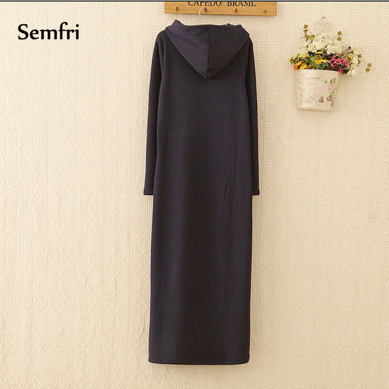 Semfri Sweatshirt Women Long Spring Autumn Hoodies Dress Casual Plus Size Harajuku sudadera mujer Kpop Fashion Hoodies Coat 201204