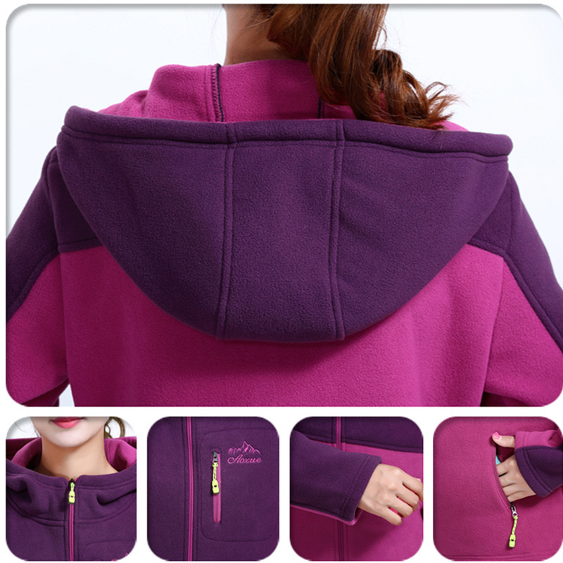 Autumn Women Hoodies Pullover High Quality Plus Size 4XL Patchwark Polar Fleece Coat Autumn Winter Warm Woman Sweatshirt 201028