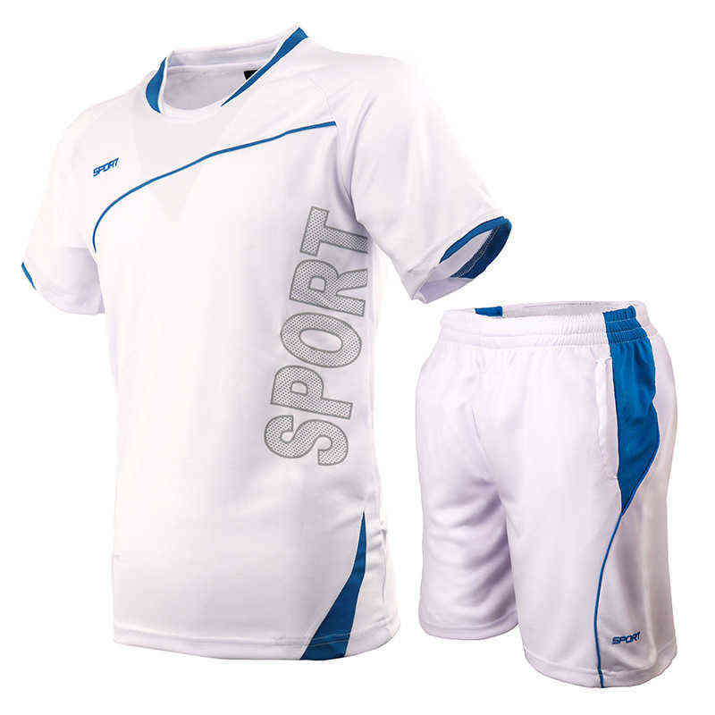 Summer Sports Suit for Men Short Sleeve T-shirt+shorts 2pcs Tracksuits Football Tennis Jersey Male Running Training Clothes, White
Summer Sports Suit for Men Short Sleeve T-shirt+shorts 2pcs Tracksuits Football Tennis Jersey Male Running Training Clothes, White