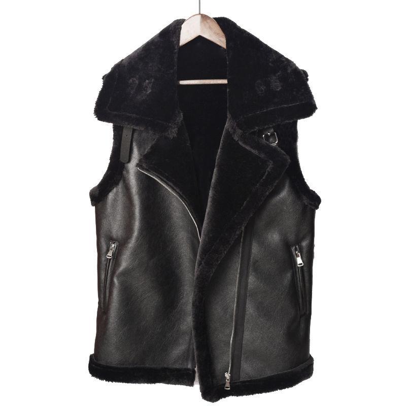 Women's Vests Fall Winter 2022 Korean BF Wind Lamb Fur Motorcycle Leather Vest Handsome Women Zipper Jacket Waistcoats Y348, Black;white
Women's Vests Fall Winter 2022 Korean BF Wind Lamb Fur Motorcycle Leather Vest Handsome Women Zipper Jacket Waistcoats Y348, Black;white
