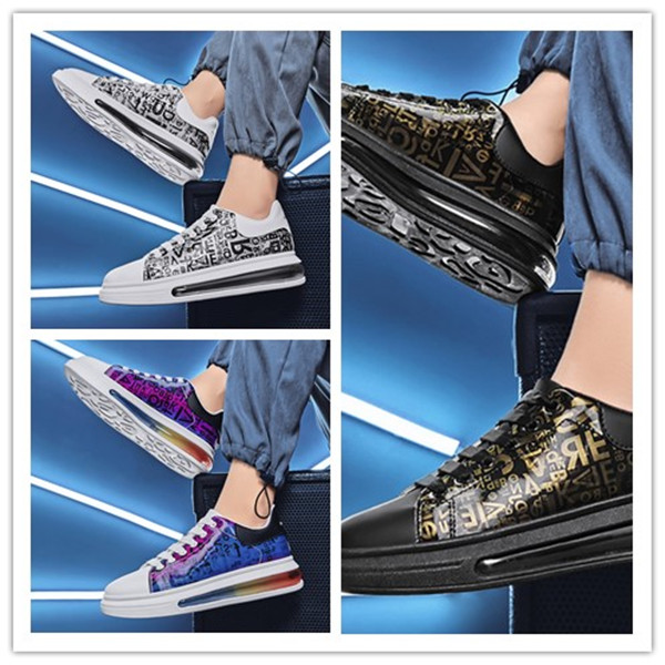 Running shoes Designer sneaker Print Men Air Cushion Sneakers Hip Hop Leather Platform Casual Flats Zapatillas Hombre black white Purple 39-44 2283
Running shoes Designer sneaker Print Men Air Cushion Sneakers Hip Hop Leather Platform Casual Flats Zapatillas Hombre black white Purple 39-44 2283