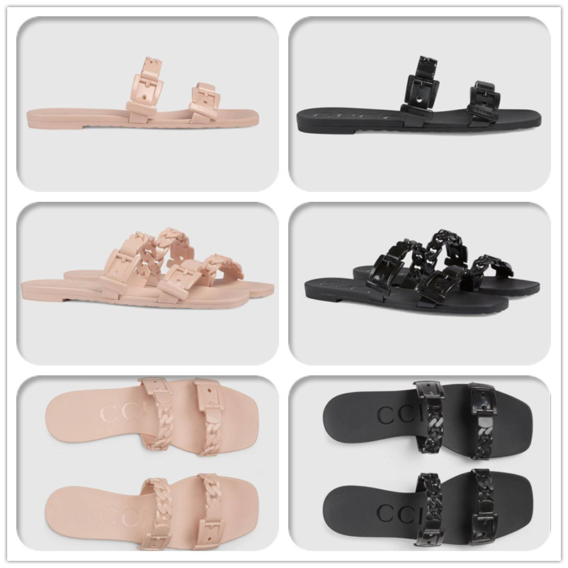

2021 Designer woman G Ladies rubber slippers Women Sandals Slide Sandal Platform Slipper Chunky Shoes Summer Embossed Flip Flops with box, Nude
