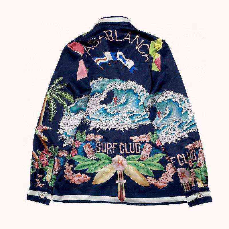 Casablanca style surf club 21ss wave gradient flower silk couple Long Sleeve Shirt DOU3, Navy
Casablanca style surf club 21ss wave gradient flower silk couple Long Sleeve Shirt DOU3, Navy