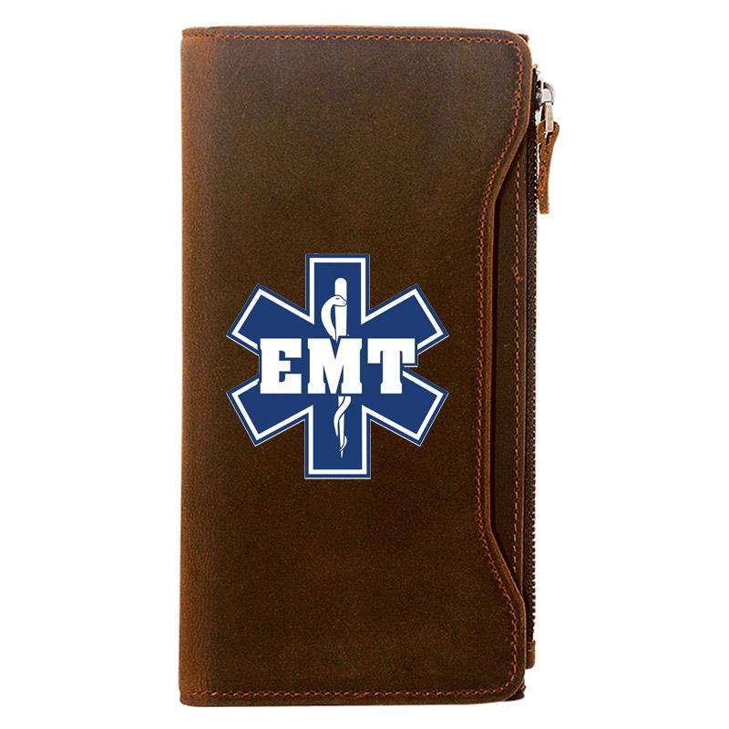 Emergency Service Printing Genuine Leather Wallet Men Long Purse With Phone Bag Zipper Card Holder Clutch, Brown
Emergency Service Printing Genuine Leather Wallet Men Long Purse With Phone Bag Zipper Card Holder Clutch, Brown