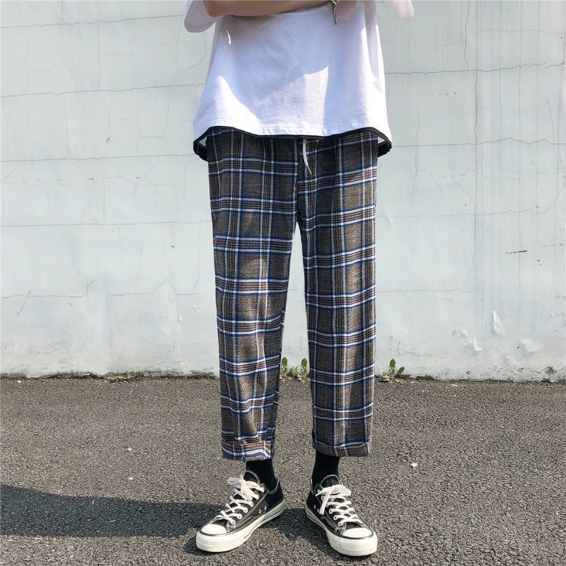 2021 New Autumn Cotton Plaid Men's Fashion Retro Casual Men Streetwear Loose Hip-hop Straight Wide-leg Pants Mens M-2xl 5cuy, As shown in figure
2021 New Autumn Cotton Plaid Men's Fashion Retro Casual Men Streetwear Loose Hip-hop Straight Wide-leg Pants Mens M-2xl 5cuy, As shown in figure