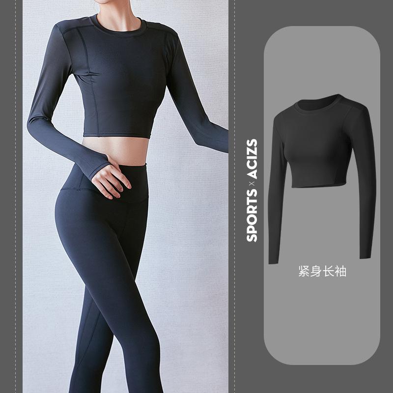 New yoga tops for women are anti-slip and slim gym crop top women activewear long sleeve workout tops workout shirt, Black
New yoga tops for women are anti-slip and slim gym crop top women activewear long sleeve workout tops workout shirt, Black