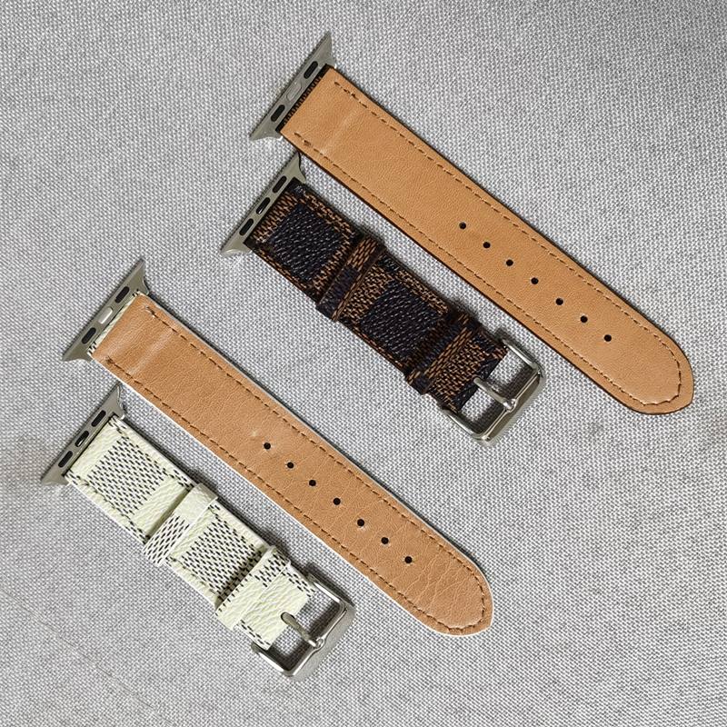 Top Fashion Designer Watchbands Straps for Smart Watch 38mm 40mm 42mm 44mm with Series 5 4 3 2 1 High Qualitiy Watchband High-grade Leather
Top Fashion Designer Watchbands Straps for Smart Watch 38mm 40mm 42mm 44mm with Series 5 4 3 2 1 High Qualitiy Watchband High-grade Leather