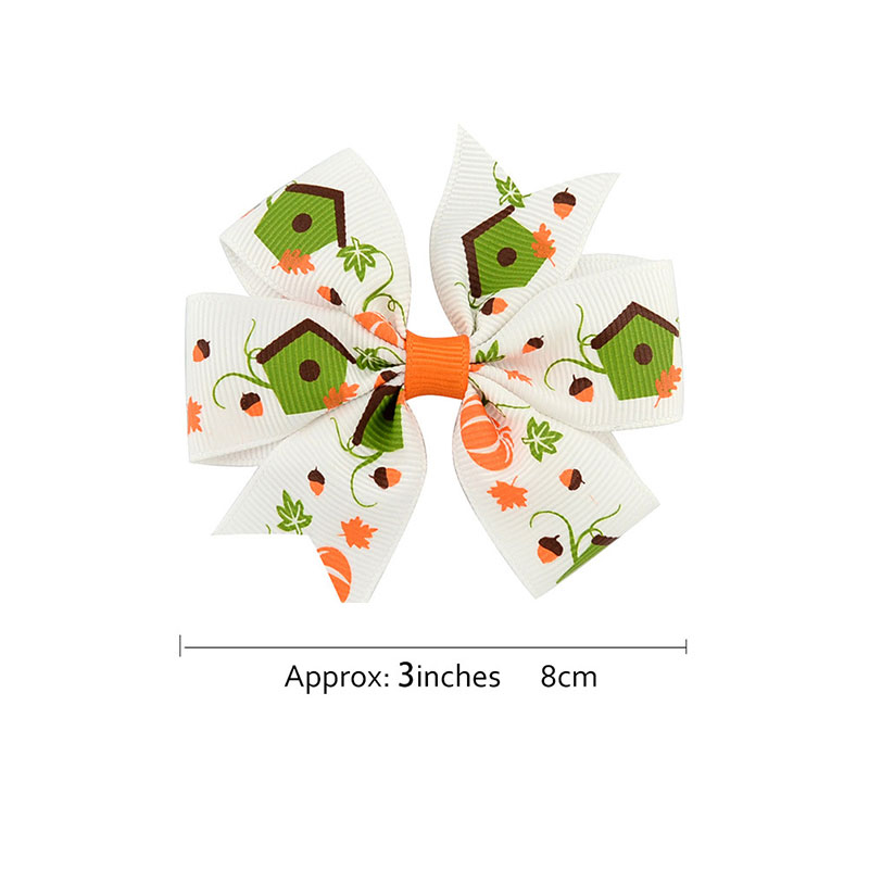 Halloween Girl Ribbed Tape Hair Clips Trick Or Treat Party Happy Halloween Party Decor For Home Halloween Gifts Bowknot Hairpin
