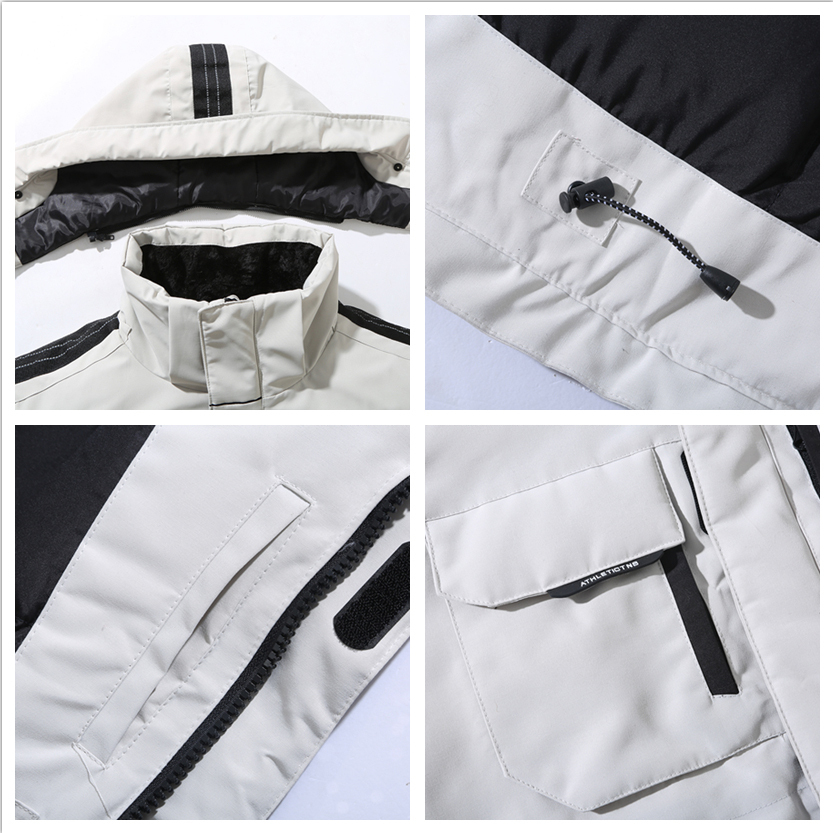New -30 Degrees White Duck Down Jacket Men Thick Winter Removable Hooded Warm Down Parka Waterproof Big Pockets Size 3XL 201225