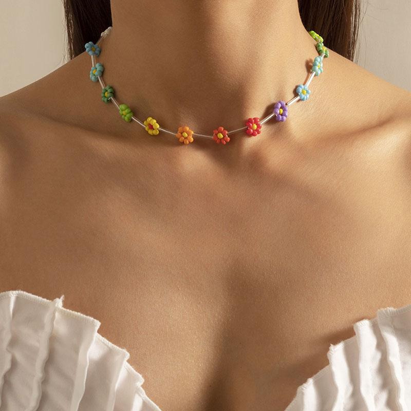 Chokers Ethnic Vintage Colorful Seed Beads Daisy Flower Choker Necklace For Women Bohemian Clavicle Chocker Colar Jewelry Gift
Chokers Ethnic Vintage Colorful Seed Beads Daisy Flower Choker Necklace For Women Bohemian Clavicle Chocker Colar Jewelry Gift