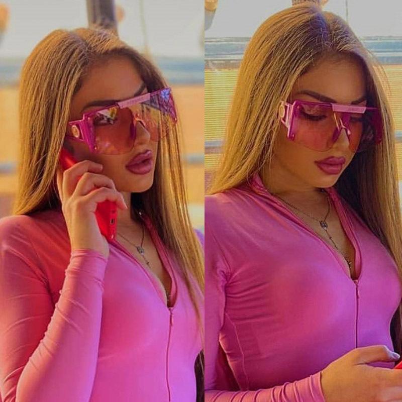 Sunglasses Trendy Female Pink Big Oversized Shield Square Shades For Women Men One Piece Brand Design Sun Glasses Goggle UV400
Sunglasses Trendy Female Pink Big Oversized Shield Square Shades For Women Men One Piece Brand Design Sun Glasses Goggle UV400
