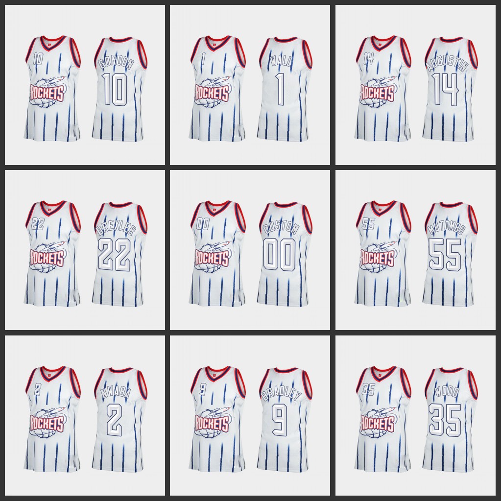 Houston's Rockets's Men Hakeem Olajuwon David Nwaba Eric Gordon Christian Wood Clyde Drexler Custom Reload 2.0 Throwback Jersey
Houston's Rockets's Men Hakeem Olajuwon David Nwaba Eric Gordon Christian Wood Clyde Drexler Custom Reload 2.0 Throwback Jersey