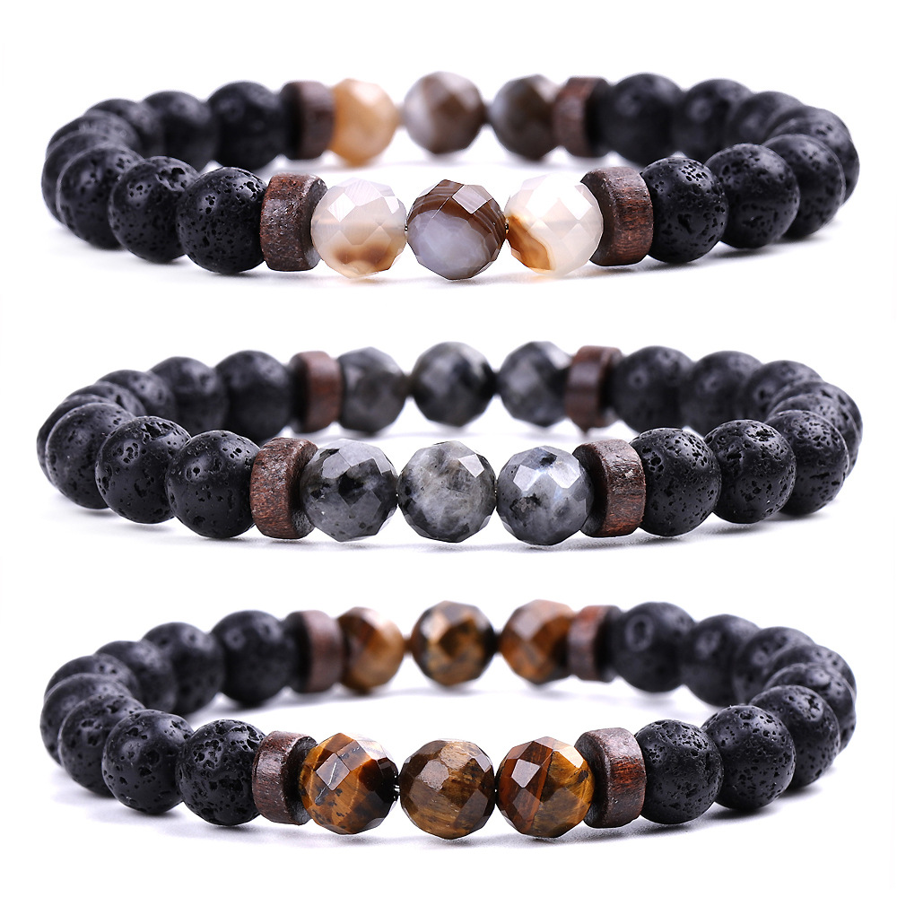 Men Bracelet Faceted Natural stone Wooden Beaded 8mm Tiger Eye spectrolite Buddha Lava beads Stretch Bracelets Women Jewelry gift
Men Bracelet Faceted Natural stone Wooden Beaded 8mm Tiger Eye spectrolite Buddha Lava beads Stretch Bracelets Women Jewelry gift