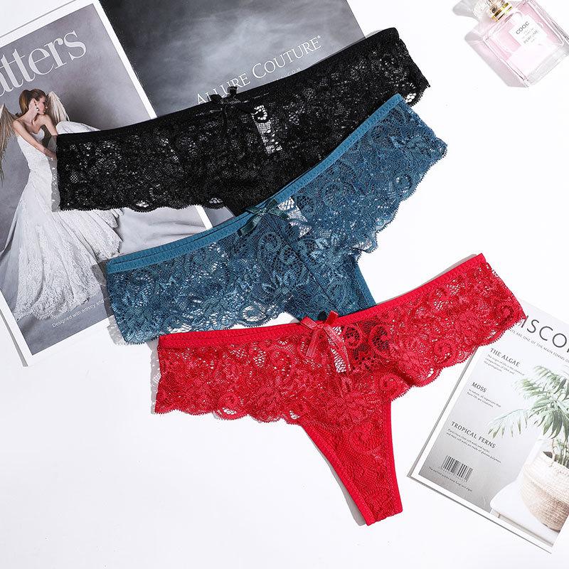 Women's Panties 2Pcs Ladies Sexy Temptation Thong Transparent Low Waist Women Lace, Black;pink
Women's Panties 2Pcs Ladies Sexy Temptation Thong Transparent Low Waist Women Lace, Black;pink