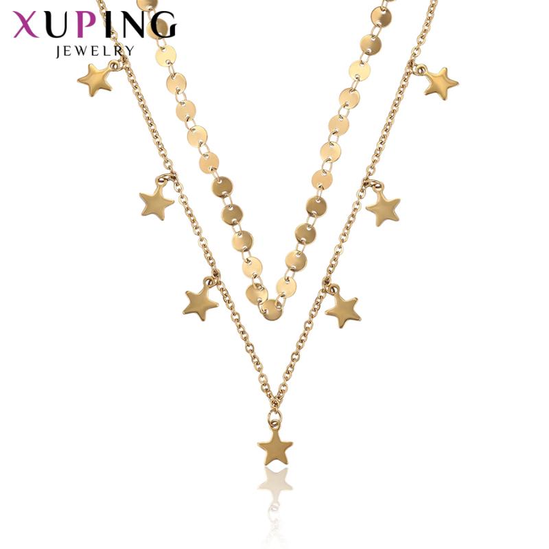 Pendant Necklaces Xuping Jewelry Fashion Elegant Ladies Stars And Round Stainless Steel 45620
Pendant Necklaces Xuping Jewelry Fashion Elegant Ladies Stars And Round Stainless Steel 45620