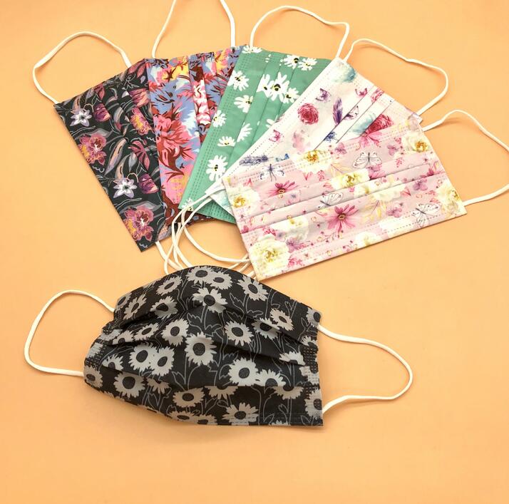 3 Layer 95%Filtration Efficiency Adult Cartoon Flower Pattern Disposable Masks Dustproof Prevention Influenza Mouth Mask Melt-blown Nonwoven
3 Layer 95%Filtration Efficiency Adult Cartoon Flower Pattern Disposable Masks Dustproof Prevention Influenza Mouth Mask Melt-blown Nonwoven
