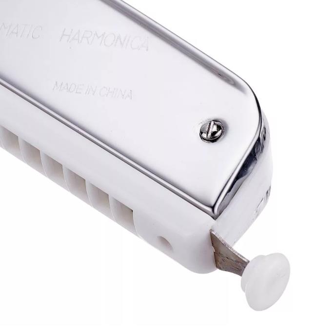 24 Holes Chromatic Harmonica C Key Slive Professional Mouth Organ Portable Tremolo Mini Harps Woodwind Instruments